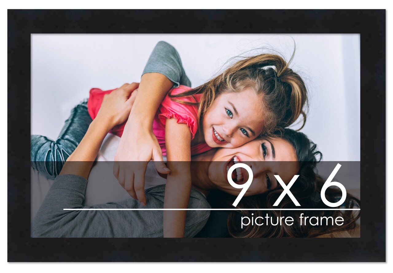 9x6 Solid Wood Picture Frame with UV-Resistant Acrylic & Acid-Free Backing, Available in 6 Finishes: Matte Black, Matte White, Metallic Bronze, Silver, Natural Wood Grain & Mahogany